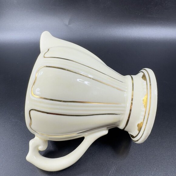 Vintage 1930s Porcelier Painted Creamer Small Pitcher USA Floral Pattern Antique - Picture 6 of 12